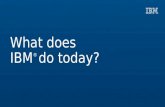What does  IBM ®  do today?