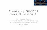 Chemistry SM-1131 Week  3  Lesson  1