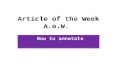 Article of the Week A.o.W.