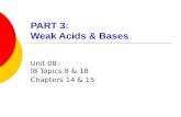PART 3:  Weak  Acids & Bases