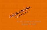 Fall  Booktalks for Older Readers