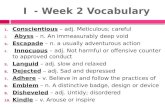 I  - Week 2 Vocabulary