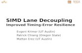 SIMD Lane Decoupling Improved Timing-Error Resilience