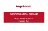 CONFIGURATION CHANGE Three Phase Inverters Ingecon Sun