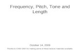 Frequency, Pitch, Tone and Length