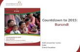 Countdown to 2015:  Burundi