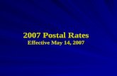 2007 Postal Rates Effective May 14, 2007