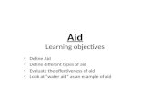 Aid Learning objectives