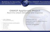 OWASP AppSensor Project Real-time attack detection and response