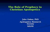 The Role of Prophecy in Christian Apologetics