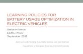 Learning Policies For Battery Usage Optimization in Electric Vehicles