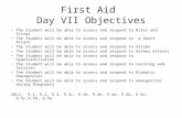 First Aid  Day VII Objectives