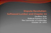 Dispute Resolution: Softwood Lumber and Chapter 11
