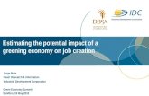 Estimating the potential impact of a  greening economy on job creation