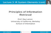 Lecture 3: IR System Elements (cont)