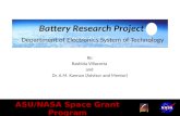 Battery Research Project Department of Electronics System of Technology
