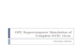 GPU Supercomputer Simulation of Complete H1N1 virus