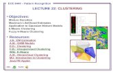 LECTURE  22:  CLUSTERING