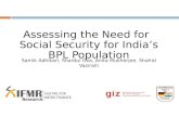 Assessing the Need for Social Security for India’s BPL Population