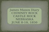 James Mason Diary CHIMNEY ROCK CASTLE ROCK NEBRASKA JUNE 8-10, 1850