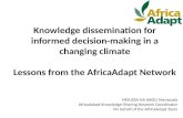 Knowledge dissemination for informed decision-making in a changing  climate