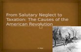 From Salutary Neglect to Taxation: The Causes of the American Revolution