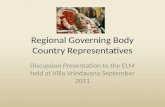 Regional Governing Body Country Representatives