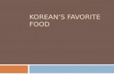 Korean’s favorite food