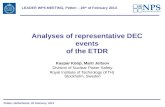 Analyses of representative DEC events of the ETDR