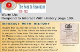 Warm Up : Respond to Interact With History page 109.