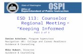 ESD 113: Counselor Regional Meeting “Keeping Informed” Part 2 of 3