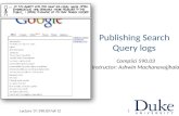 Publishing Search Query logs