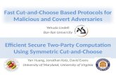 Efficient Secure Two-Party Computation Using Symmetric Cut-and-Choose