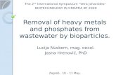 Removal of heavy metals and phosphates from wastewater by  bioparticles .