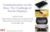 Communication via the Skin: The Challenge of Tactile Displays