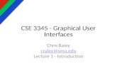CSE 3345 - Graphical User Interfaces