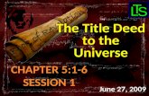 Chapter  5:1-6 Session  1