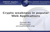 Crypto weakness in popular  Web  A pplications