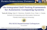 *An Integrated Self-Testing Framework  for Autonomic Computing Systems