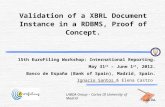 Validation of a XBRL Document Instance in a  RDBMS,  Proof of Concept.