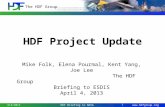 HDF Project Update