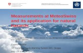 Measurements at MeteoSwiss and its application for natural hazards