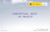 CONCEPTUAL NOTE  on MedCOF