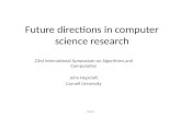 Future directions in computer science research