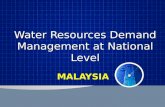 Water Resources Demand Management at National Level