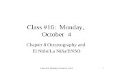 Class #16:  Monday,  October  4