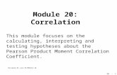 Module 20:  Correlation