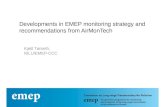 Developments  in EMEP monitoring strategy and recommendations from  AirMonTech