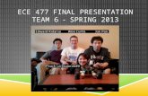 ECE 477 Final Presentation Team 6    Spring 2013