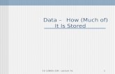 Data – How (Much of) It Is Stored